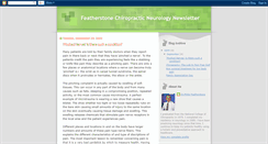 Desktop Screenshot of featherstonechiropracticneurology.blogspot.com