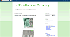 Desktop Screenshot of bepcollectiblecurrency.blogspot.com