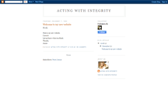 Desktop Screenshot of actingwithintegrity.blogspot.com