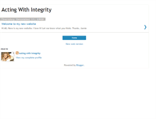 Tablet Screenshot of actingwithintegrity.blogspot.com