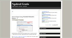 Desktop Screenshot of ngobrolgratis.blogspot.com