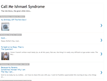 Tablet Screenshot of callmeishmaelsyndrome.blogspot.com