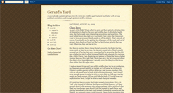 Desktop Screenshot of gerardsyard.blogspot.com