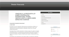 Desktop Screenshot of dossiervenezuela.blogspot.com