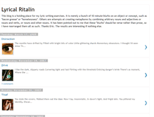 Tablet Screenshot of lyricalritalin.blogspot.com