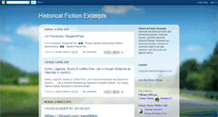 Desktop Screenshot of historicalfictionexcerpts.blogspot.com