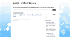 Desktop Screenshot of onlinenutritiondegree2012.blogspot.com