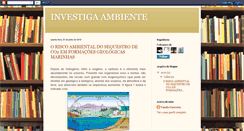 Desktop Screenshot of investigaambiente.blogspot.com