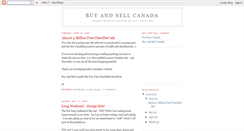 Desktop Screenshot of buyandsellcanada.blogspot.com