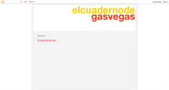 Desktop Screenshot of elcuadernodegasvegas.blogspot.com