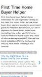 Mobile Screenshot of firsttimehomebuyerhelper.blogspot.com