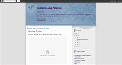 Desktop Screenshot of operariosdaspalavras.blogspot.com