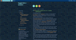Desktop Screenshot of leggendemisteri.blogspot.com
