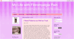 Desktop Screenshot of mylifewithfibromyalgiapain.blogspot.com