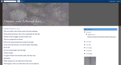 Desktop Screenshot of outsideyourdarkeneddoor.blogspot.com
