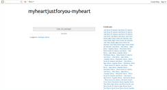 Desktop Screenshot of myheartjustforyou-myheart.blogspot.com