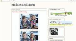 Desktop Screenshot of maddoxandmarin.blogspot.com