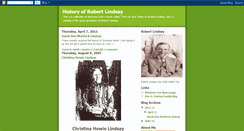 Desktop Screenshot of historyofrobertlindsay.blogspot.com