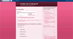 Desktop Screenshot of cambia-vita-in-sette-giorni.blogspot.com