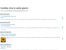 Tablet Screenshot of cambia-vita-in-sette-giorni.blogspot.com