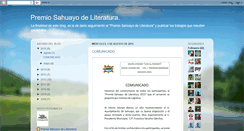 Desktop Screenshot of premiosahuayodeliteratura.blogspot.com
