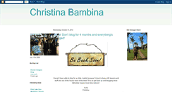 Desktop Screenshot of christinabambina.blogspot.com