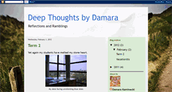 Desktop Screenshot of deepthoughtsbydamara.blogspot.com