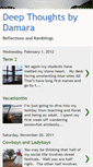 Mobile Screenshot of deepthoughtsbydamara.blogspot.com