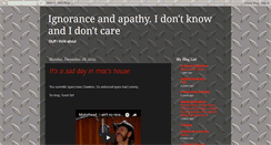 Desktop Screenshot of apetheticignorance.blogspot.com