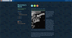 Desktop Screenshot of maximiliansworld.blogspot.com