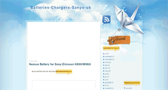 Desktop Screenshot of batteries-chargers-sanyo-uk.blogspot.com
