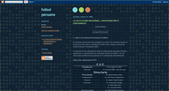Desktop Screenshot of elfutbolperuano1.blogspot.com
