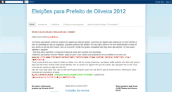 Desktop Screenshot of paraprefeitodeoliveira2012.blogspot.com