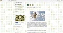 Desktop Screenshot of childrensmoment.blogspot.com