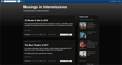 Desktop Screenshot of musingsinintermissions.blogspot.com