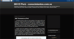 Desktop Screenshot of conocimientos-peru.blogspot.com