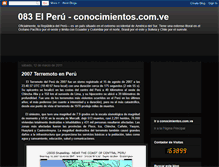 Tablet Screenshot of conocimientos-peru.blogspot.com