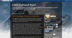 Desktop Screenshot of littleculturedpearl.blogspot.com