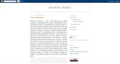 Desktop Screenshot of despre-nimic.blogspot.com