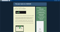 Desktop Screenshot of nameonanascar.blogspot.com