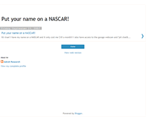 Tablet Screenshot of nameonanascar.blogspot.com