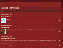 Tablet Screenshot of mamasintrospect.blogspot.com