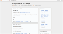 Desktop Screenshot of burgeonsescape.blogspot.com