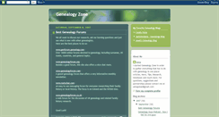 Desktop Screenshot of genealogyzone.blogspot.com
