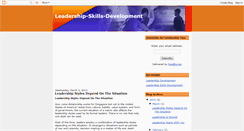 Desktop Screenshot of leadership-skills-development.blogspot.com