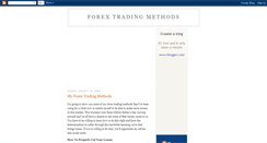 Desktop Screenshot of good-forex-trading-method.blogspot.com