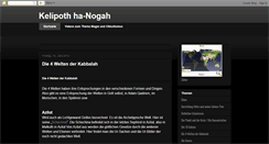 Desktop Screenshot of kelipoth-ha-nogah.blogspot.com