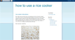 Desktop Screenshot of howtousearicecooker.blogspot.com