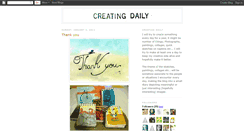 Desktop Screenshot of creatingdaily.blogspot.com