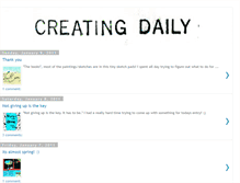 Tablet Screenshot of creatingdaily.blogspot.com